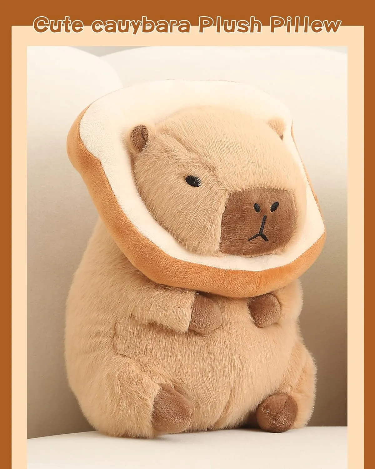 Cute Capybara Plush Soft Capybara Plushie Pillow with Kawaii Capybara Stuffed Animals Toy for Kids Girls Adults Birthday Gifts and Home Decor 12 inch (Kawaii Capybara Plush)
