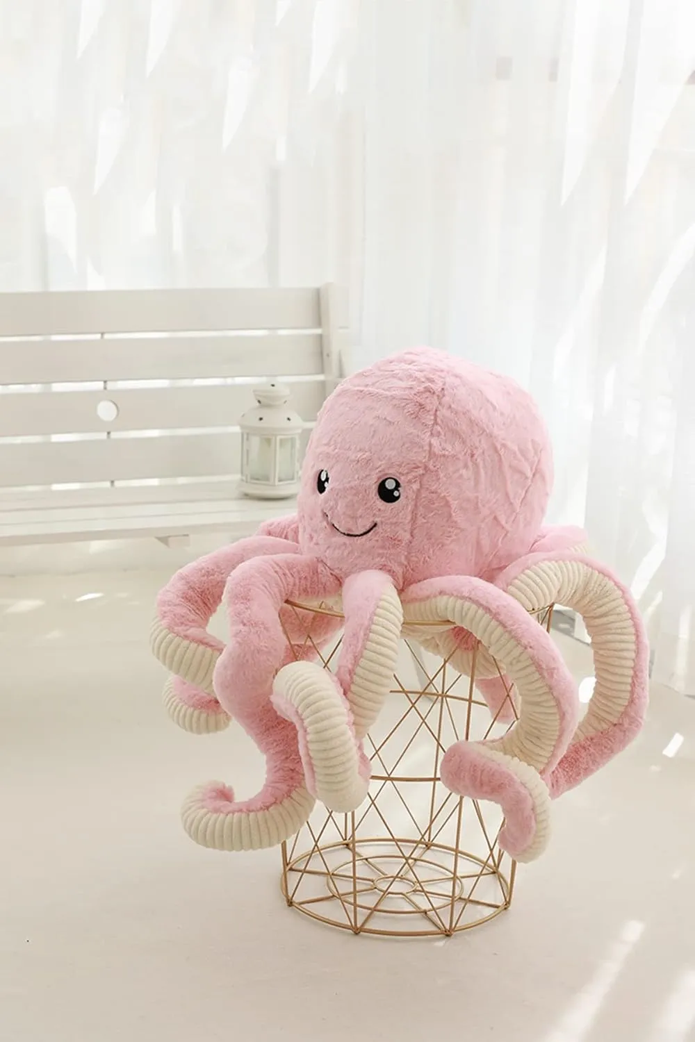 Cute Cartoon Octopus Stuffed Animals Octopus Plush Doll Toys Octopus Plushies Toys Gift Sea Stuffed Toys for Kids and Lovers Home Decor (Pink, 31.4-Inch)