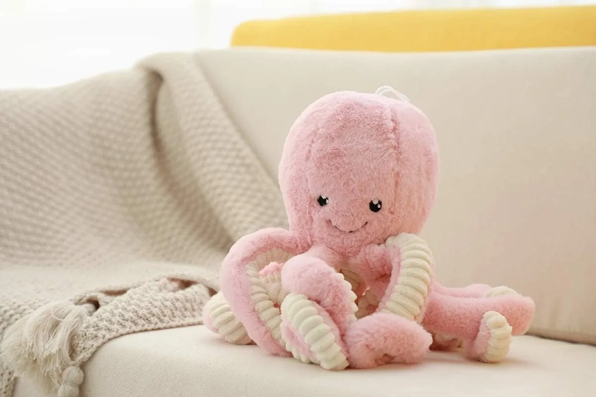 Cute Cartoon Octopus Stuffed Animals Octopus Plush Doll Toys Octopus Plushies Toys Gift Sea Stuffed Toys for Kids and Lovers Home Decor (Pink, 31.4-Inch)