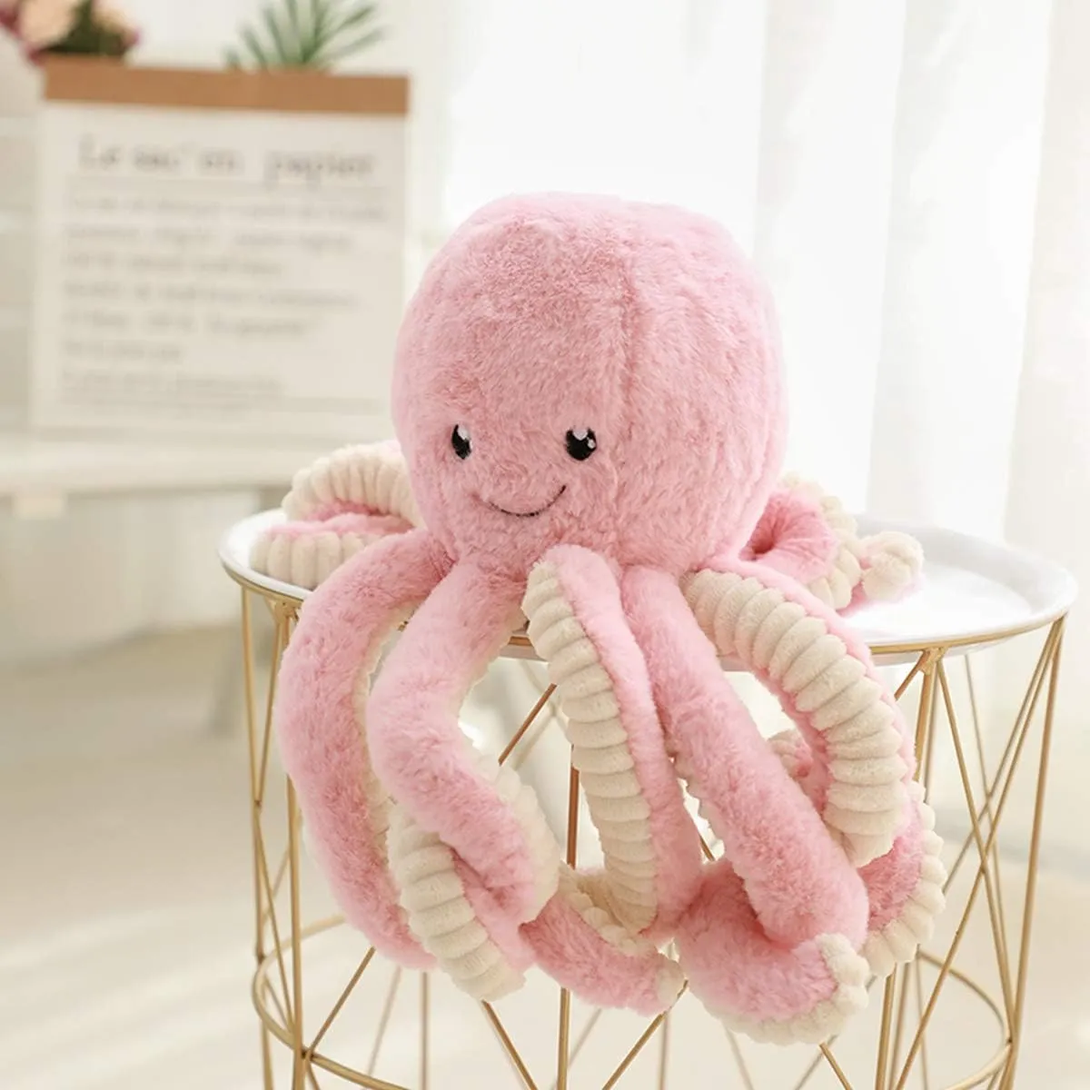 Cute Cartoon Octopus Stuffed Animals Octopus Plush Doll Toys Octopus Plushies Toys Gift Sea Stuffed Toys for Kids and Lovers Home Decor (Pink, 31.4-Inch)