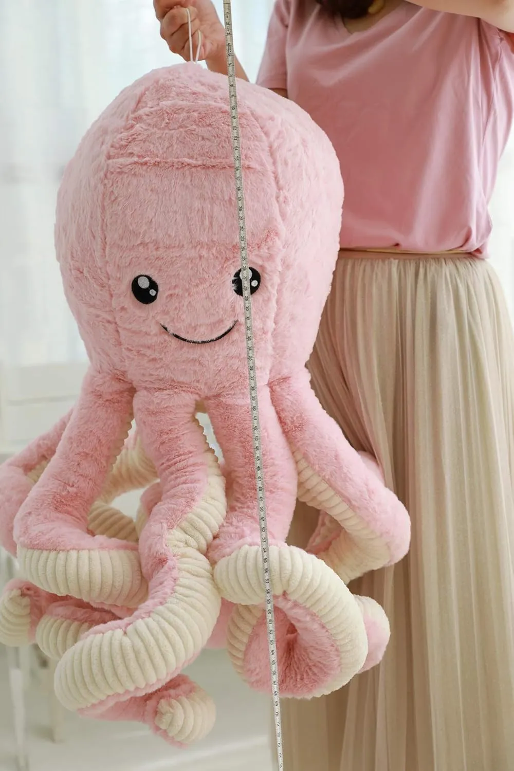 Cute Cartoon Octopus Stuffed Animals Octopus Plush Doll Toys Octopus Plushies Toys Gift Sea Stuffed Toys for Kids and Lovers Home Decor (Pink, 31.4-Inch)