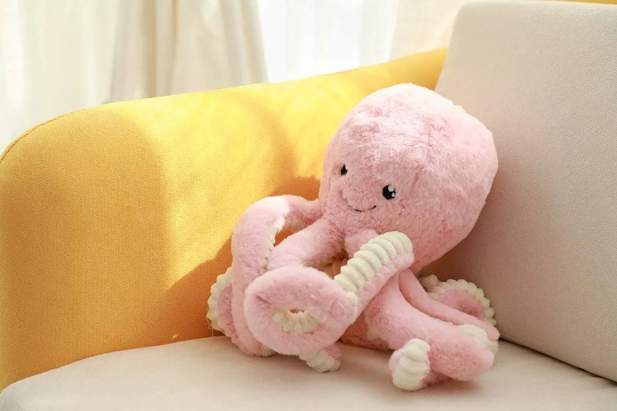 Cute Cartoon Octopus Stuffed Animals Octopus Plush Doll Toys Octopus Plushies Toys Gift Sea Stuffed Toys for Kids and Lovers Home Decor (Pink, 31.4-Inch)