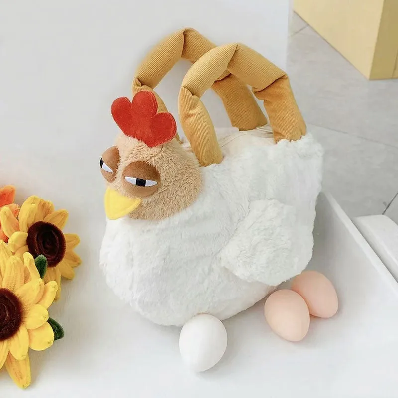 Cute Chicken Plush Handbag