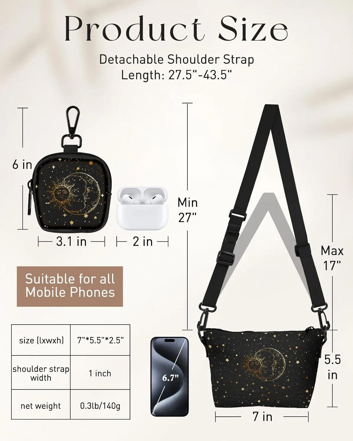 Cute Crossbody Bags for Women - Fashion Design Small Cross Body Bag Cell Phone Purse Wallet Shoulder for Girls