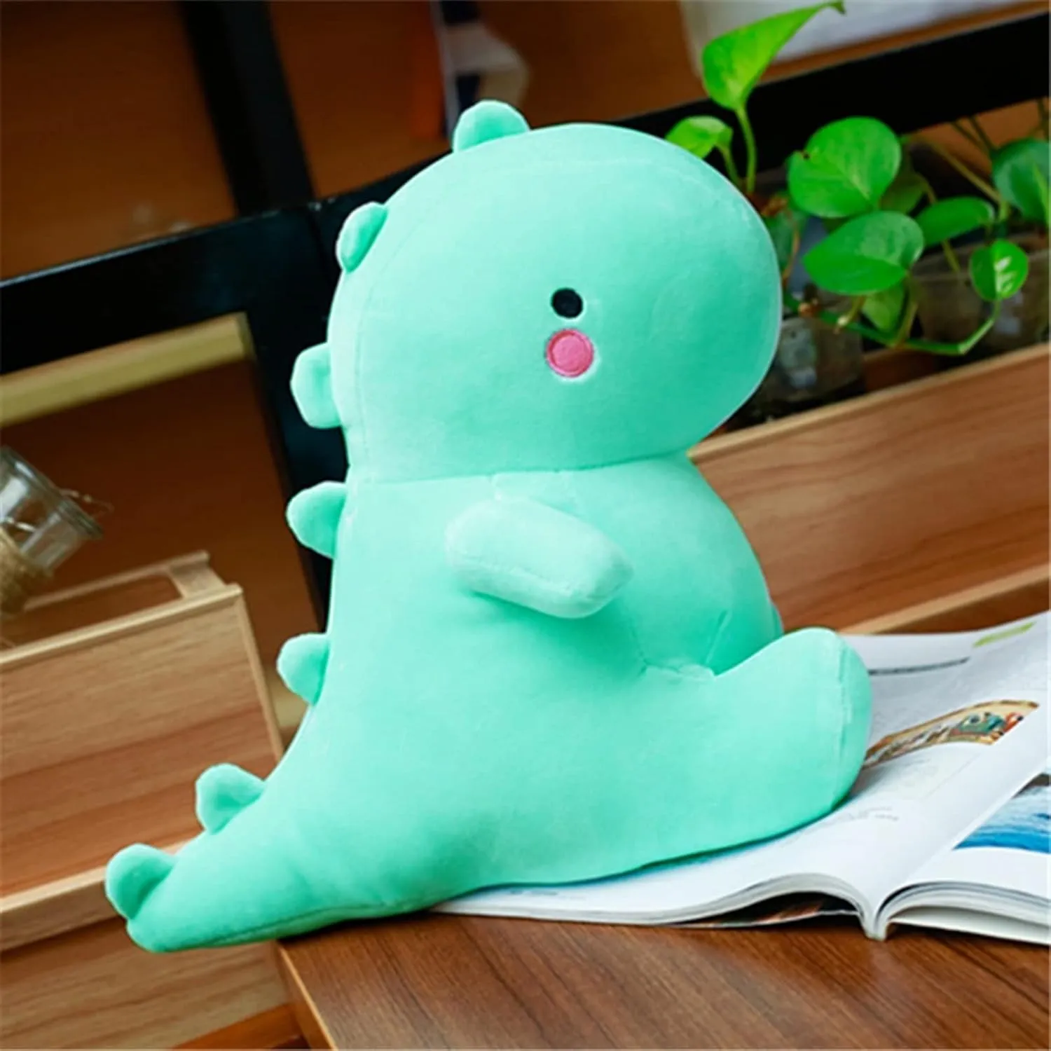 Cute Dinosaur Plush Toys, Fat Dinosaur Stuffed Animals Toys Dolls, Soft Plush Stuffed Animal Dino Plushie, Birthday Gifts for Kids Girls Boys Light Blue 20 inch