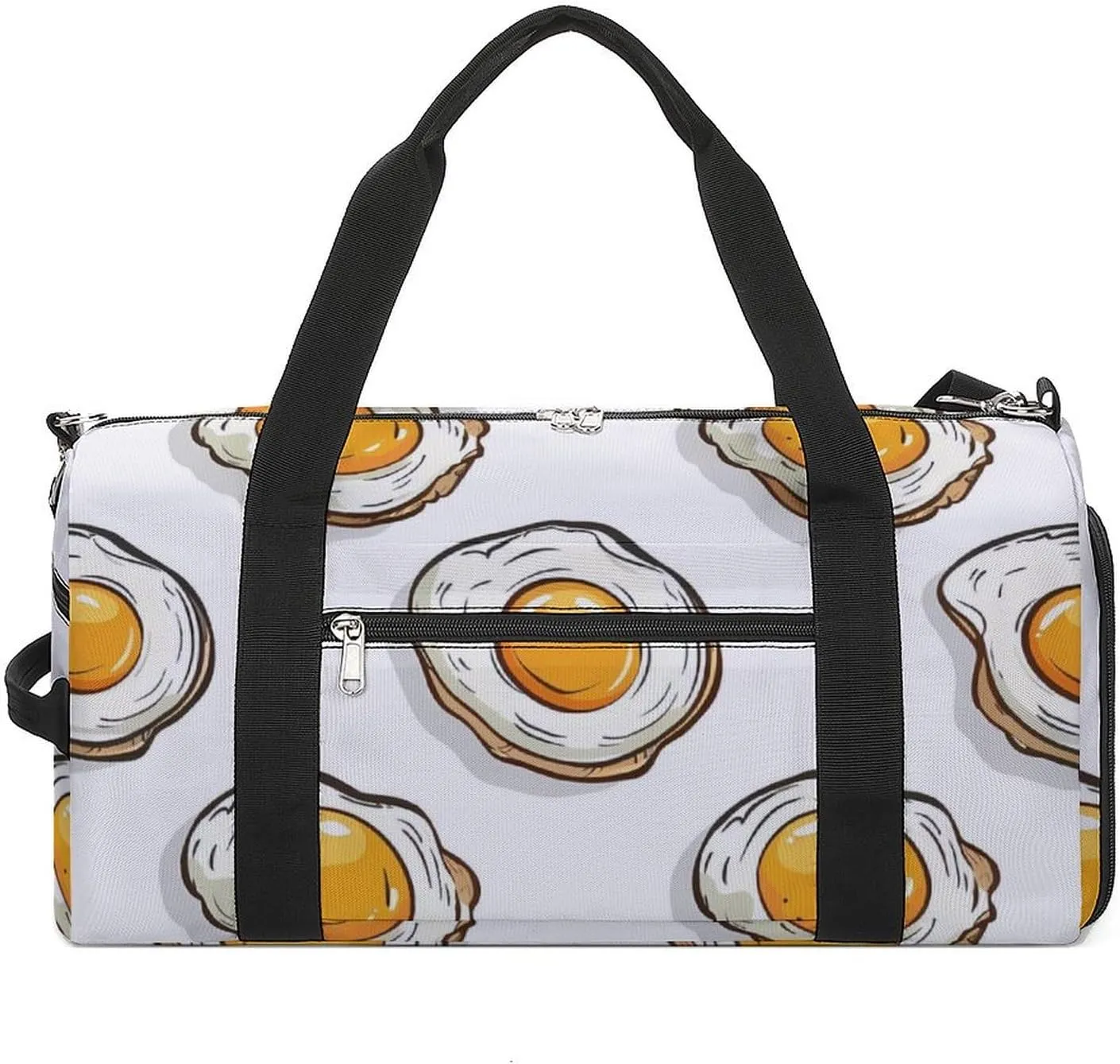 Cute Fried Egg Gym Bag for Men Women Lightweight Duffel Bag Sports Workout Bag for Travel Yoga