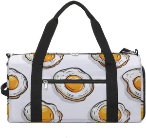 Cute Fried Egg Gym Bag for Men Women Lightweight Duffel Bag Sports Workout Bag for Travel Yoga