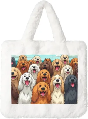 Cute Fuzzy Purse Fluffy Shoulder Bag Plush Furry Tote Bag Aesthetic Purse