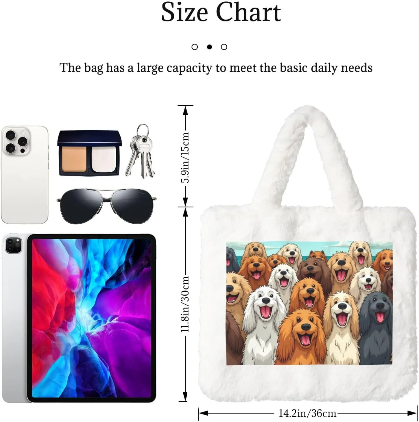 Cute Fuzzy Purse Fluffy Shoulder Bag Plush Furry Tote Bag Aesthetic Purse