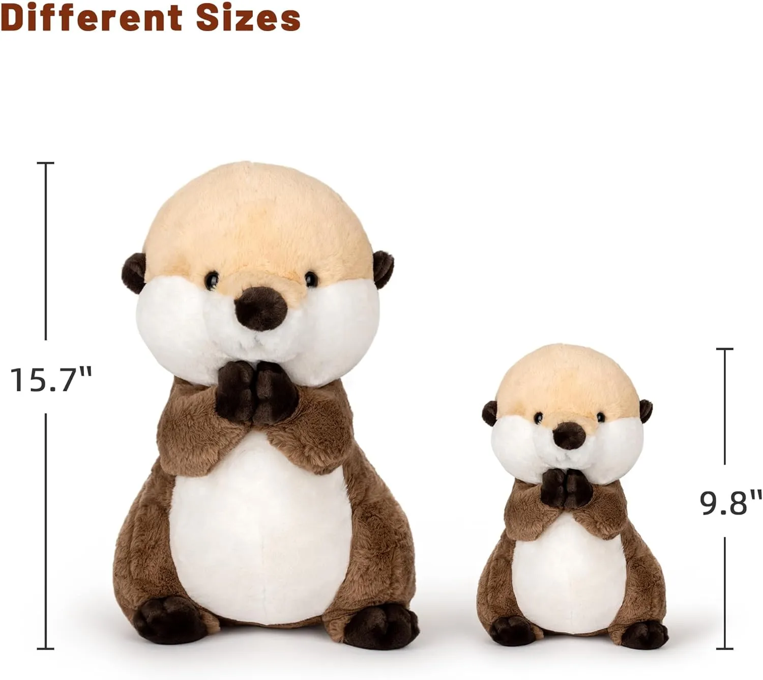 Cute Otter Plush 9.8" Stuffed Animal - Sea Otter Plushie Toy for Kids, Children, Girls & Boys