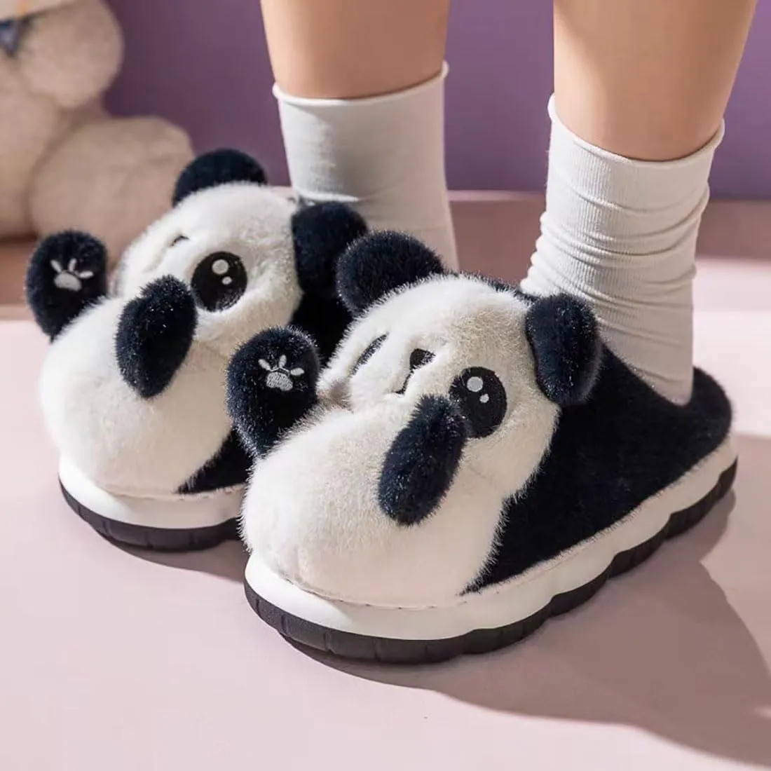 Cute Panda Slippers Cartoon Slippers Animal Slippers Winter Home Slippers