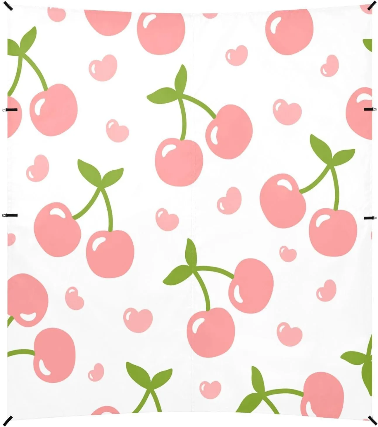 Cute Pink Cherry Beach Tent Camping Sun Shelters Portable Outdoor Canopy Sun Shade for Camping Trips Fishing Backyard Fun or Picnics Easy Setup with Carrying Bag