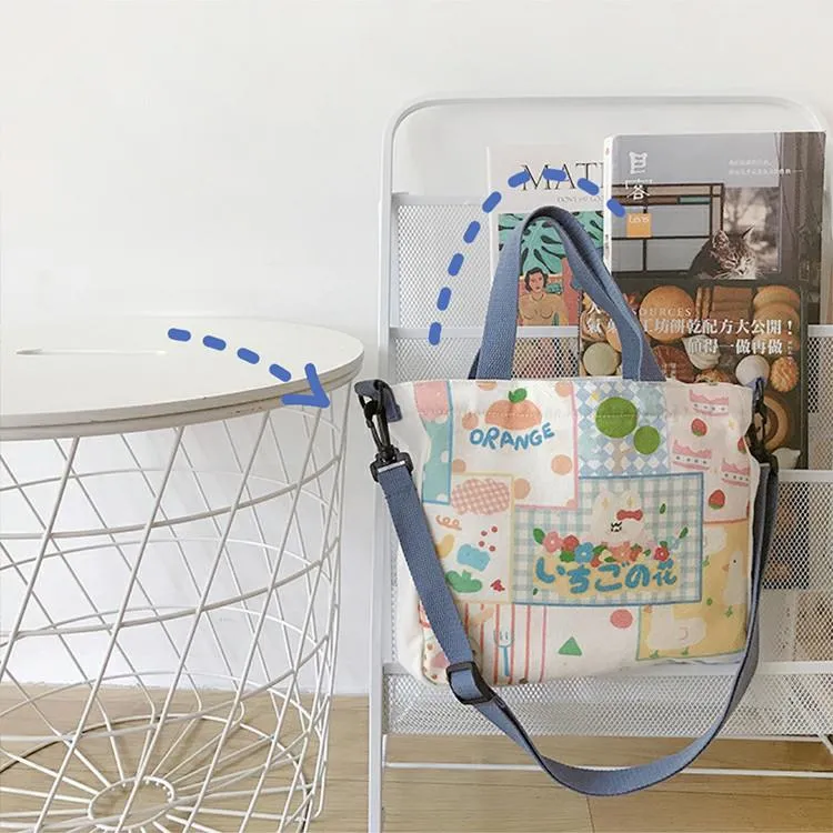 Cute Printed Illustration Canvas Bag