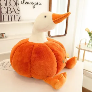 Cute Pumpkin Goose Plush Toy(18077)