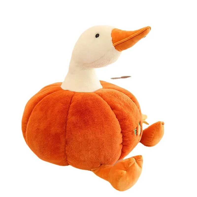 Cute Pumpkin Goose Plush Toy(18077)