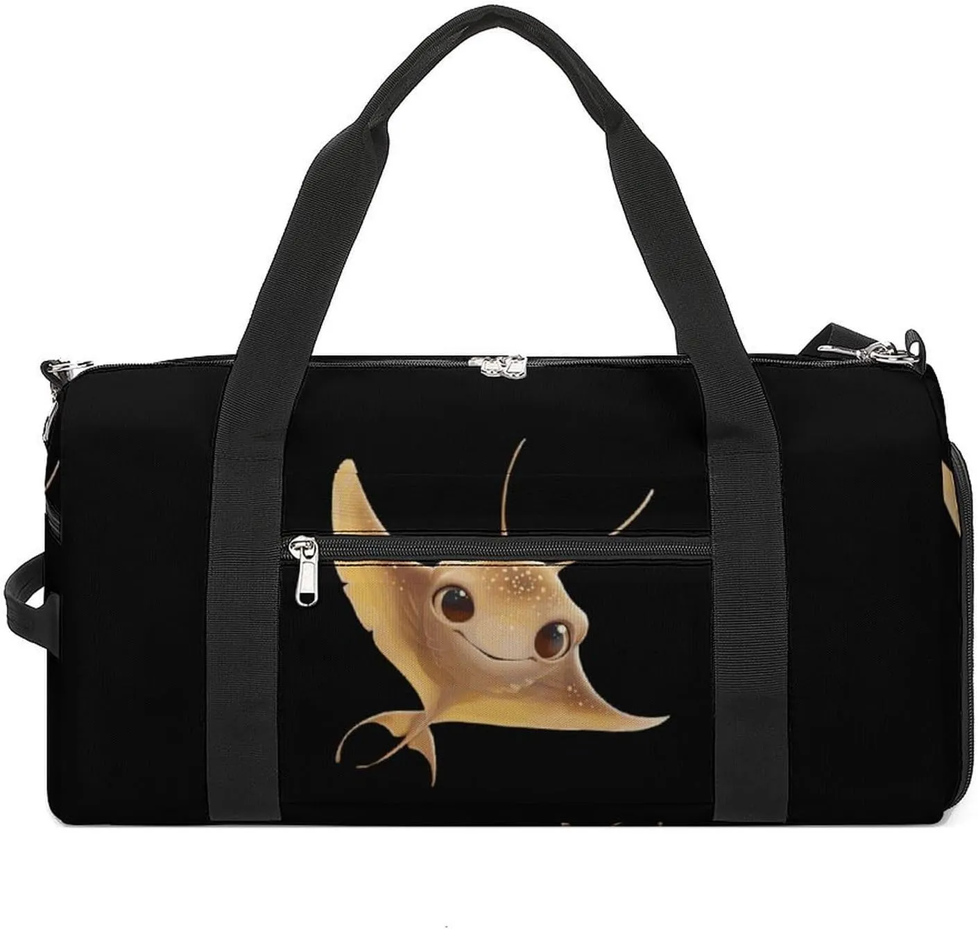 Cute Stingray Sports Gym Bag for Men Women Travel Duffel Bag with Shoulder Strap
