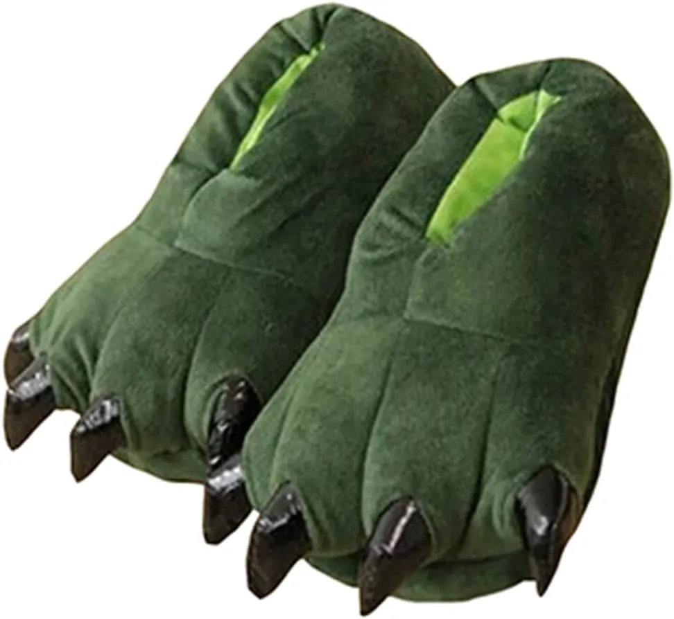 CuteOn Unisex Soft Plush Cartoon Winter Slippers Cosplay Costume Animal Paw Claw Shoes