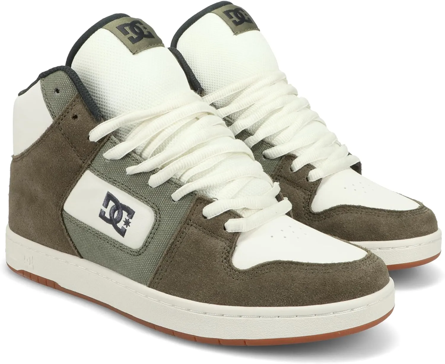 DC Men's Manteca 4 HI Skate Shoe, Olive/Khaki/Gum, 4.5