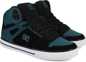 DC Men's Pure High Top WC Skate Shoe, Dark Teal/Black, 13