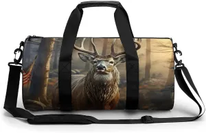 Deer Hunting Season Gym Bag Sport Gym Tote Bag Lightweight Duffle Bag Carry On Weekender Bags for Women Men