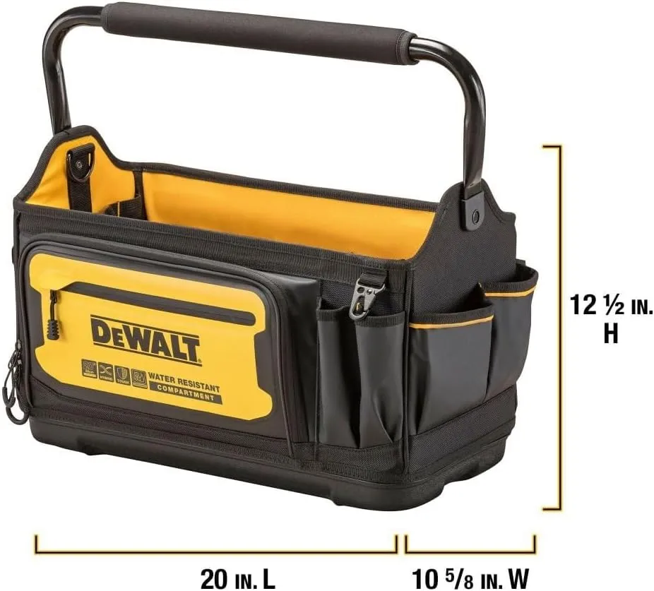 DEWALT Tool Tote, Open Top Tool Bag, 20" x 10" (DWST560106)