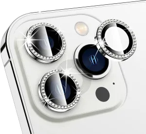 Diamond Camera Lens Protector for Apple iPhone 11 & 12 Series  | HD Clear Real Glass Protection   Metal Alloy Full Fit Lens Ring Cover