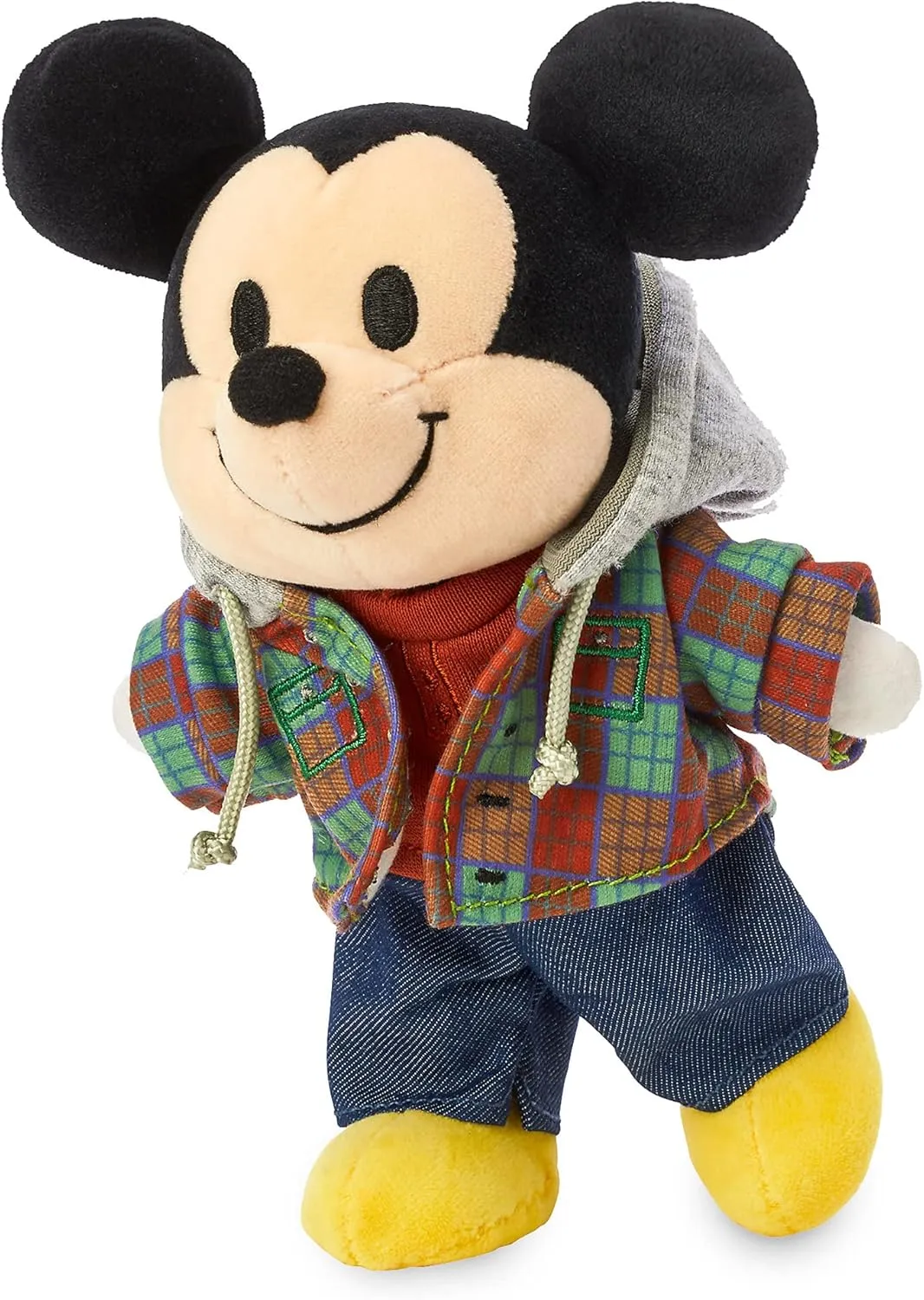 Disney Store Official Mickey Mouse nuiMOs Plushie - Soft Plush with Embroidered Features, Poseable Hands & Turning Head, Magnetic Hands for Holding, 6 Inches, Dress Up with nuiMOs Outfits