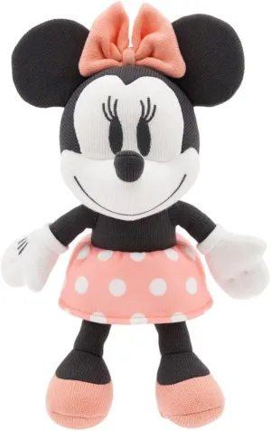 Disney Store Official My First Plush for Baby (Minnie Mouse)- Stuffed Animals for Babies with Pastel Colors, Ribbed Knit, Embroidered Features, Super Soft and Huggable Cute Plushies for All Ages