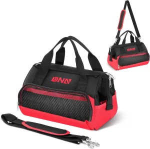 DNA MOTORING 12in Heavy-Duty Electrician tool bag, Portable Canvas Tool Bag Organizer for Electrician, Carpentry, HVAC, w/Shoulder StrapTOOLS-00641
