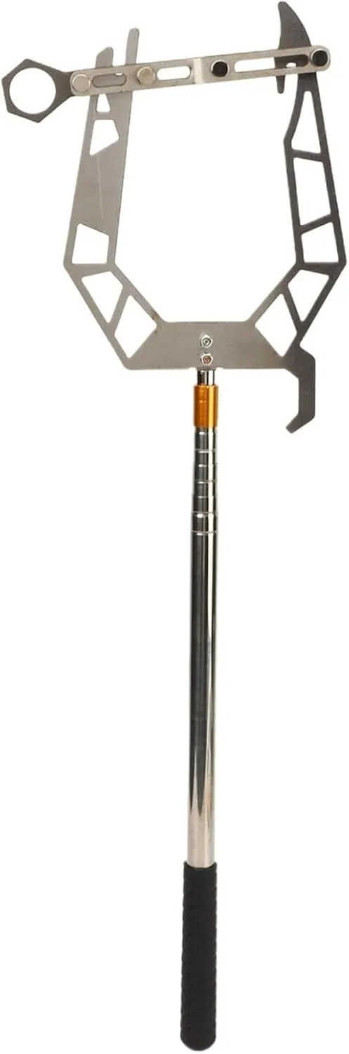 Dock Hook Multi-Purpose Telescoping Boat Hook Long Distance Threader Mooring Rope Cable Wire Guider Fishing Rod Pole Reel Tool(With Telescopic Rod)
