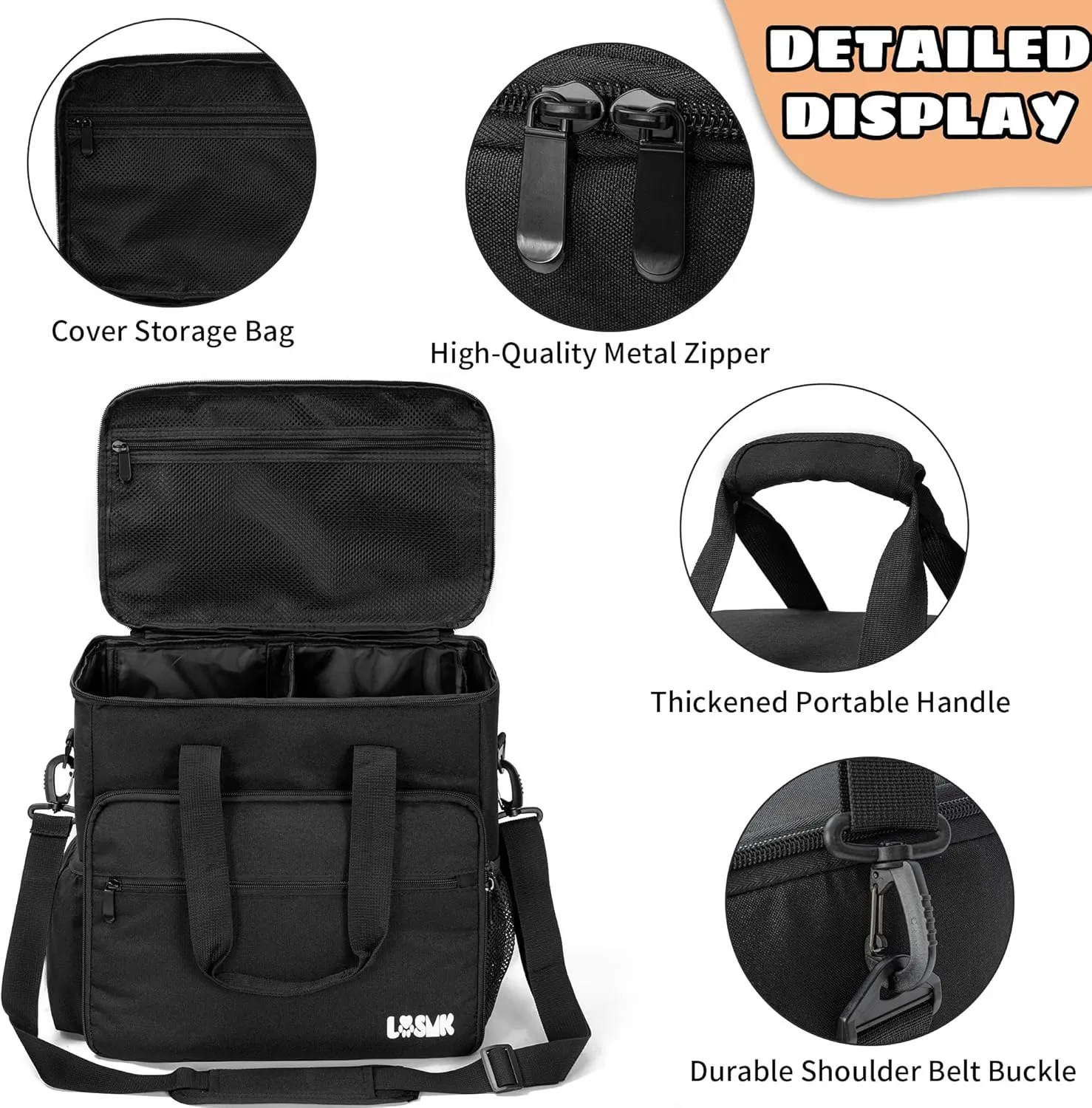 Dog Travel Bag, Airline Approved Tote Organizer, Travel Dog Backpack with Multi-Function Pockets for Dog Stuff & Pet Supplies Travel Essentials，Black with Bowl(BLUE&BLUE)