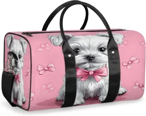 Dogs Duffle Bag for Travel, Overnight Weekend Gym Carry On Luggage Bag, Cute Dog Travel Duffel Bag for Men Women
