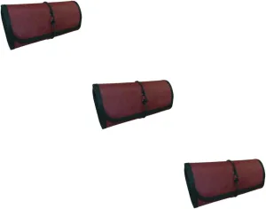 DOITOOL 3pcs Usb Cable Storage Bag Foldable Storage Pouch Charger Pouch Travel Tote Bag Digital Red
