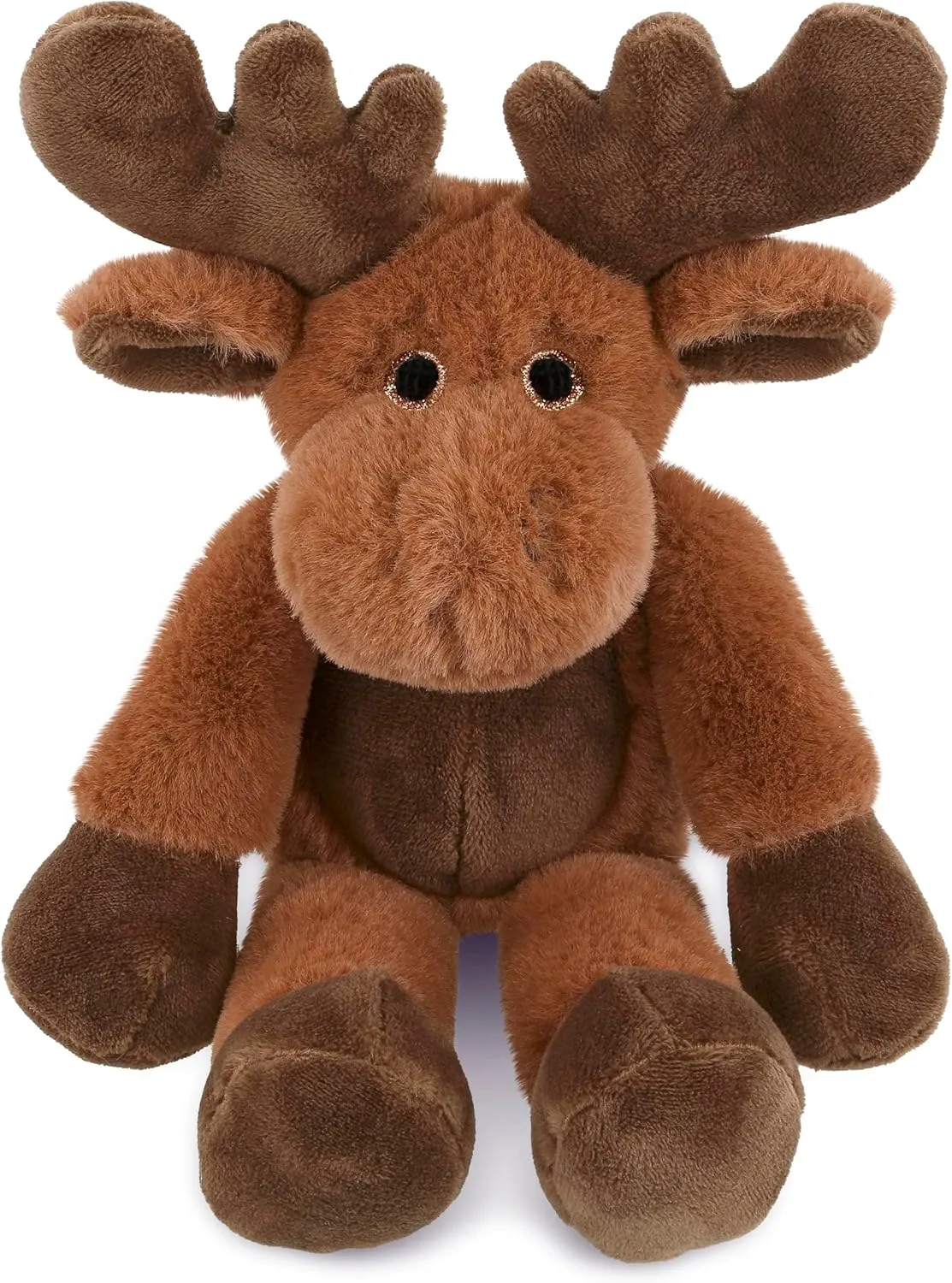DolliBu Plush Moose Stuffed Animal - Soft Huggable Long Leg Moose, Adorable Playtime Plush Toy, Cute Wild Life Cuddle Gift for Kids and Adult - 10.5 Inches