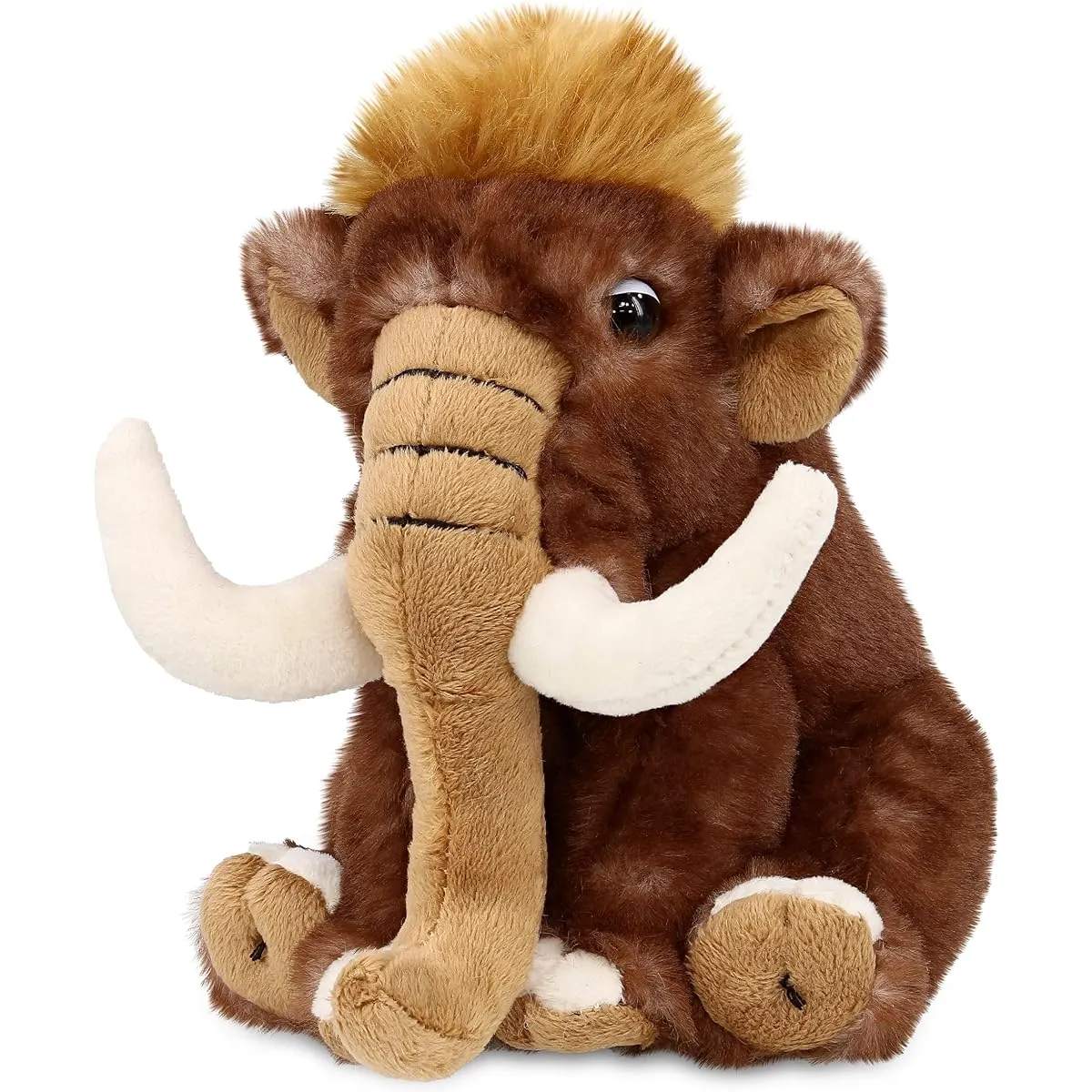 DolliBu Wild Mammoth Small Super Soft Plush Toy Cute Realistic Stuffed Animal Gift for Girls Boys Adults Animal Gift Kids Dinosaur Nursery Decor Newborn Cuddly Baby Stuffed Toy - 10 Inch