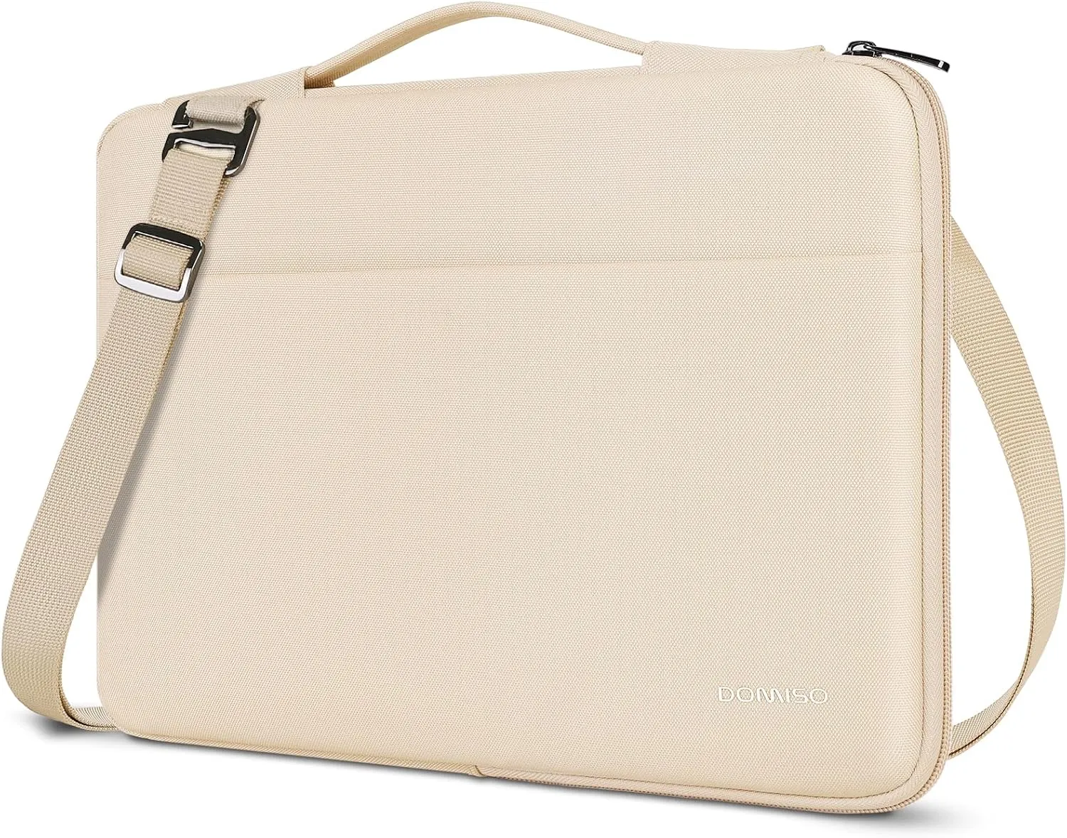 DOMISO 14 Inch Laptop Bag Cover Waterproof Shockproof Notebook Sleeve Case Shoulder Bag Protective Cover for 14" HP Stream 14 Pavilion 14/2017 ThinkPad X1 Yoga 710/14" ThinkPad A475,Beige