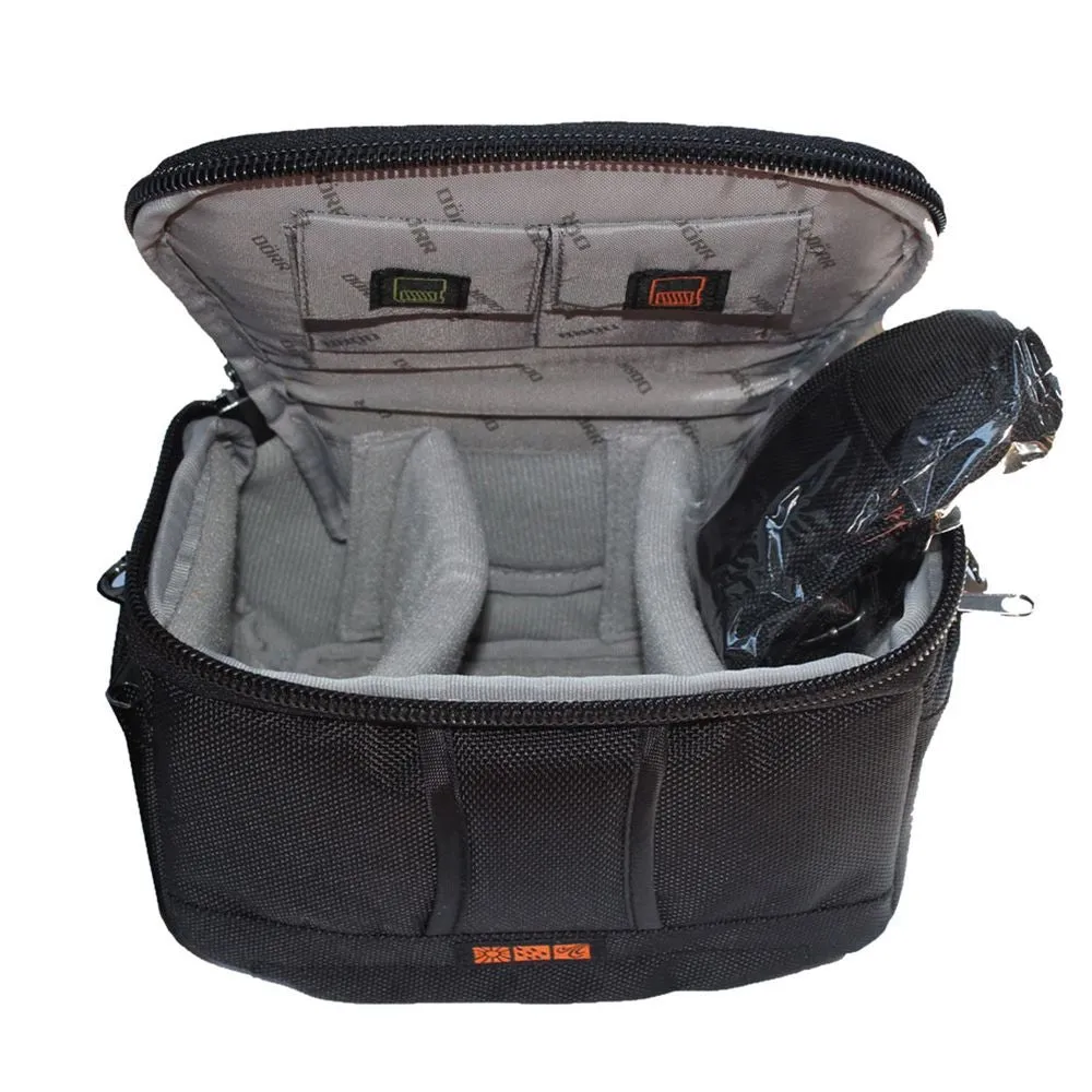 Dorr Yuma Small DSLR Camera Bag - Black and Silver