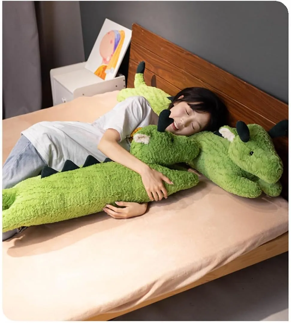 Dragon Plush Pillow - 47 Inch Dragon Stuffed Animal - Birthday, Christmas, Valentine's Day Gift for Kids Boys Girls (Green)