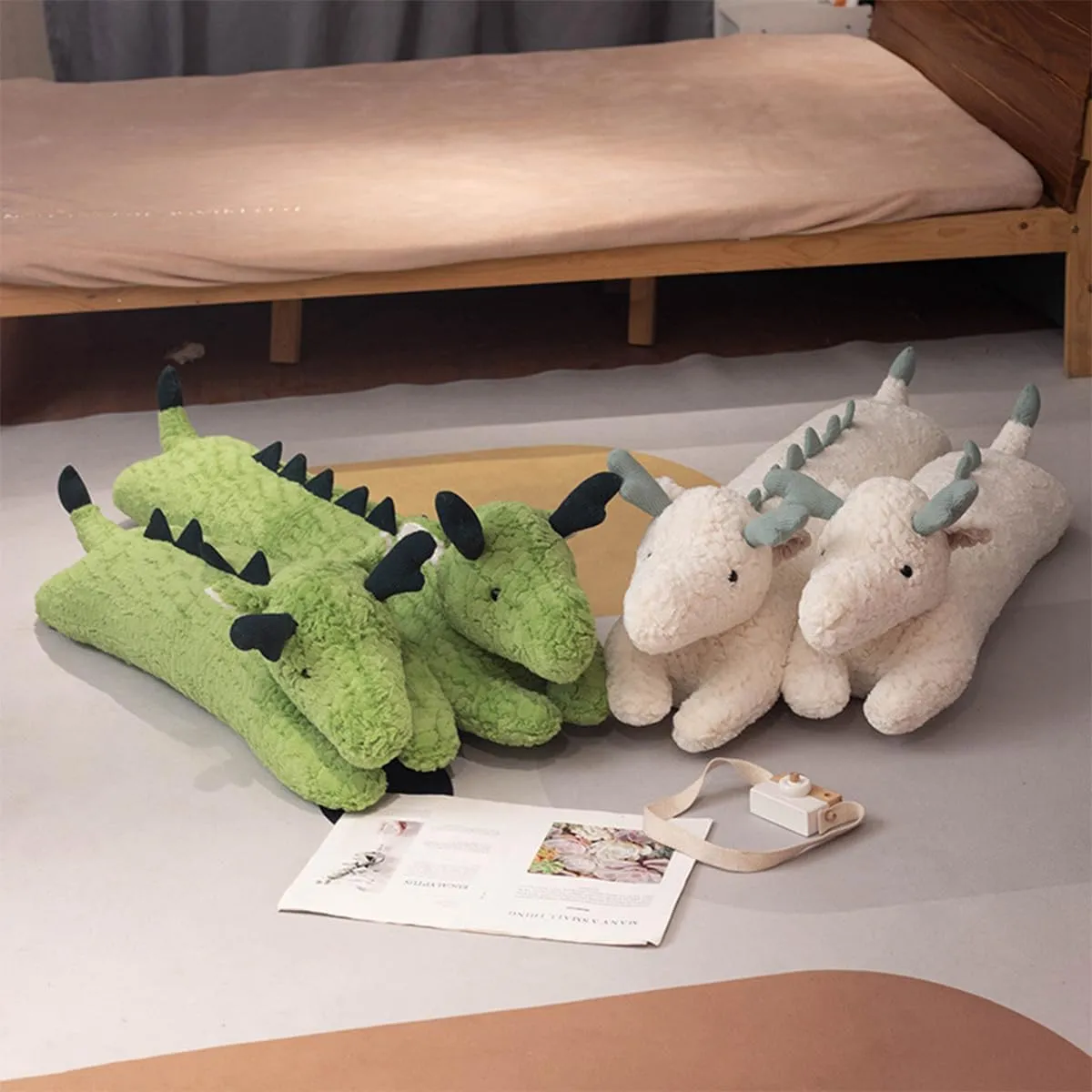 Dragon Plush Pillow - 47 Inch Dragon Stuffed Animal - Birthday, Christmas, Valentine's Day Gift for Kids Boys Girls (Green)