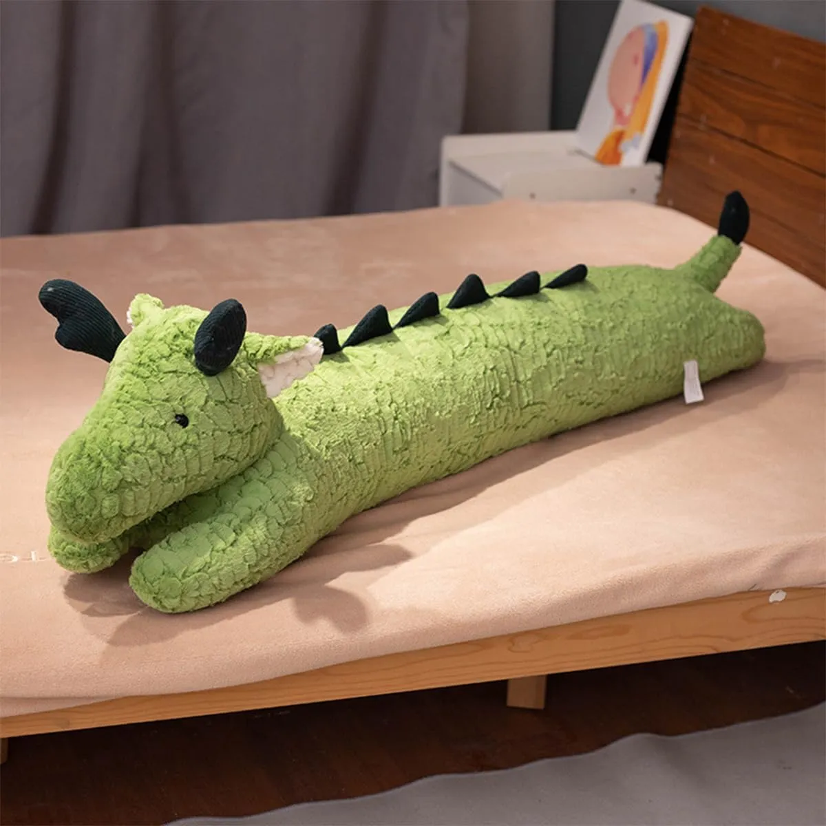 Dragon Plush Pillow - 47 Inch Dragon Stuffed Animal - Birthday, Christmas, Valentine's Day Gift for Kids Boys Girls (Green)