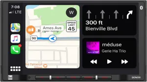 Dual DCPA701 7-Inch Double-DIN In-Dash Digital Media Receiver with Bluetooth, Android Auto, and Wired Apple CarPlay