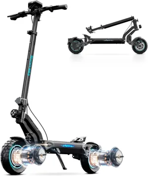 Dual Motor Electric Scooter Adults - 3200W Dual Motors, 40MPH Max Speed, Max 40 Miles Long Range, Foldable, Dual Suspension, Double Brakes, LCD Display - E-Scooter for Adults.