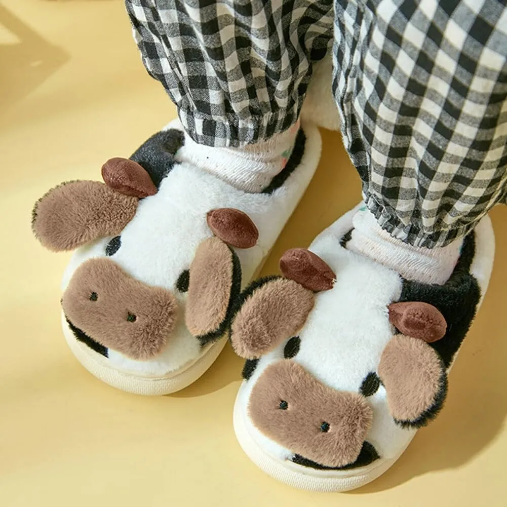 dubuto Smile Face Slippers for Girls Boys, Cute Soft Plush Anti-slip House Kids Girls Slippers with Memory Foam Warm Cartoon Happy face Shoes for Indoor Outdoor