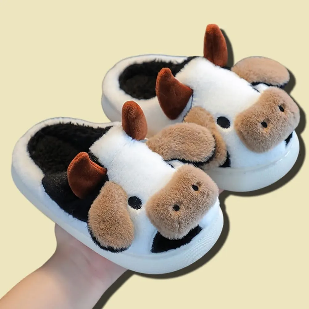 dubuto Smile Face Slippers for Girls Boys, Cute Soft Plush Anti-slip House Kids Girls Slippers with Memory Foam Warm Cartoon Happy face Shoes for Indoor Outdoor