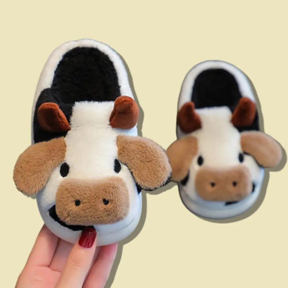 dubuto Smile Face Slippers for Girls Boys, Cute Soft Plush Anti-slip House Kids Girls Slippers with Memory Foam Warm Cartoon Happy face Shoes for Indoor Outdoor