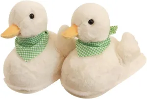 Duck Cotton Slippers Cute Cartoon Home Non-slip Couple Floor Plush Slippers Home