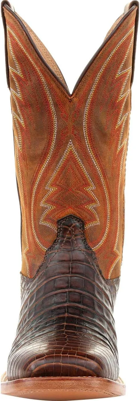 Durango® Premium Exotics™ Antiqued Chestnut Caiman Western Boot
