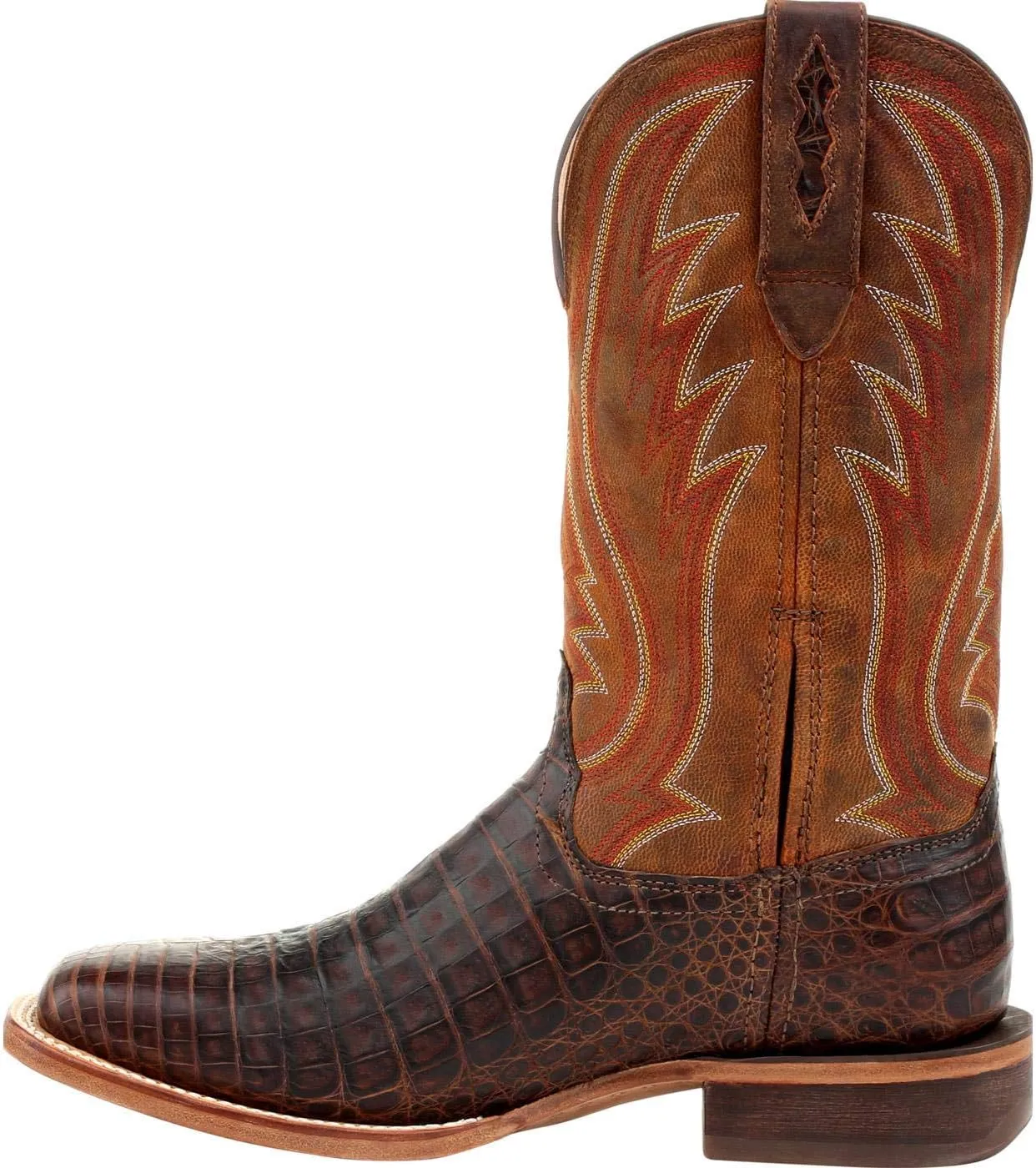 Durango® Premium Exotics™ Antiqued Chestnut Caiman Western Boot
