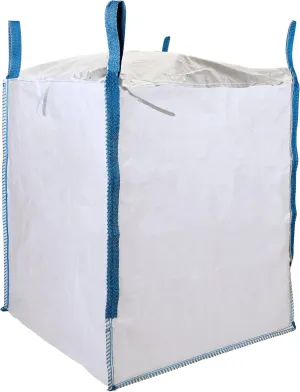 DURASACK Heavy Duty Builder's Bulk Bags 200-Gallon White Woven Polypropylene Contractor Trash Bags for Demo and Construction, Holds up to 2200 lbs, Open Top