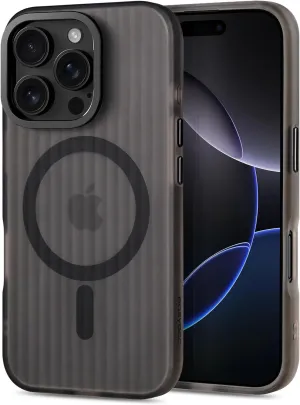 EasyAcc for iPhone 16 Pro Case, [Compatible with Magsafe], Translucent Magnetic Phone Case, Protective Slim Case, Not Yellowing Shockproof Anti-Scratch Phone Cover - Black